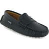 Penny Drivers In Smooth Leather, Blue - Slip Ons - 2