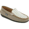 Plain Moccasins In Leather, Earth - Slip Ons - 2