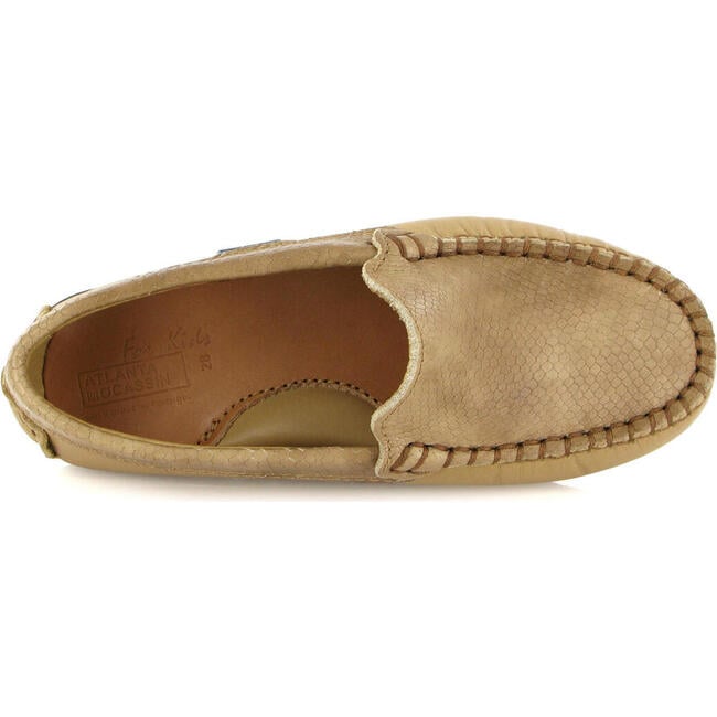 Plain Moccasins In Smooth And Printed, Beige - Slip Ons - 5