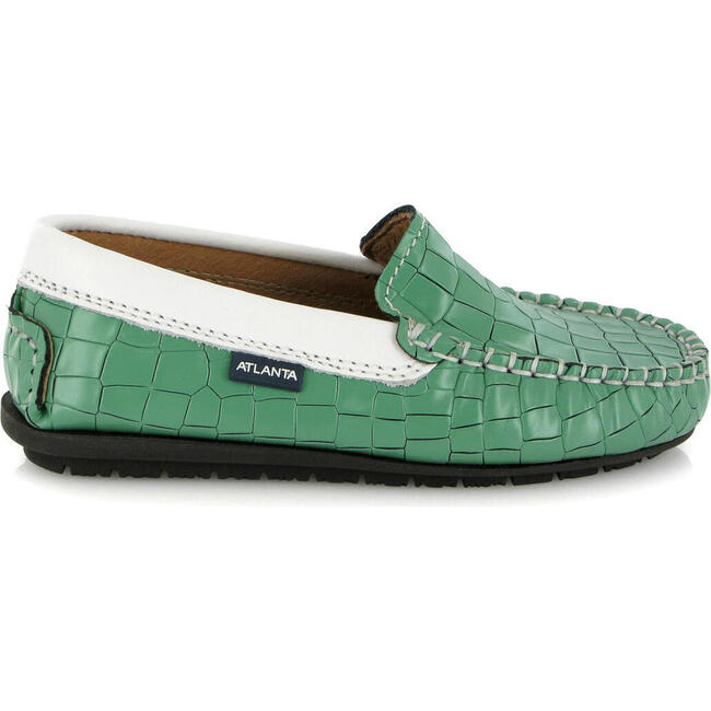 Plain Moccasins In Leather, Green