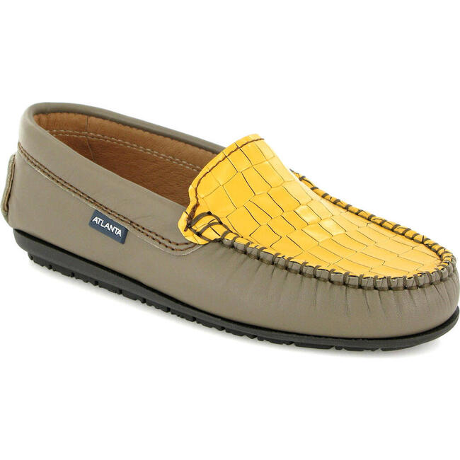 Plain Moccasins In Leather, Earth And Yellow