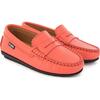 Penny Moccasins In Smooth Leather, Coral - Slip Ons - 3