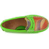 Penny Moccasins In Smooth Leather, Green Multicolor - Slip Ons - 5