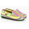 Plain Moccasins In Printed Leather, Multicolor - Slip Ons - 3