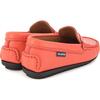 Penny Moccasins In Smooth Leather, Coral - Slip Ons - 4