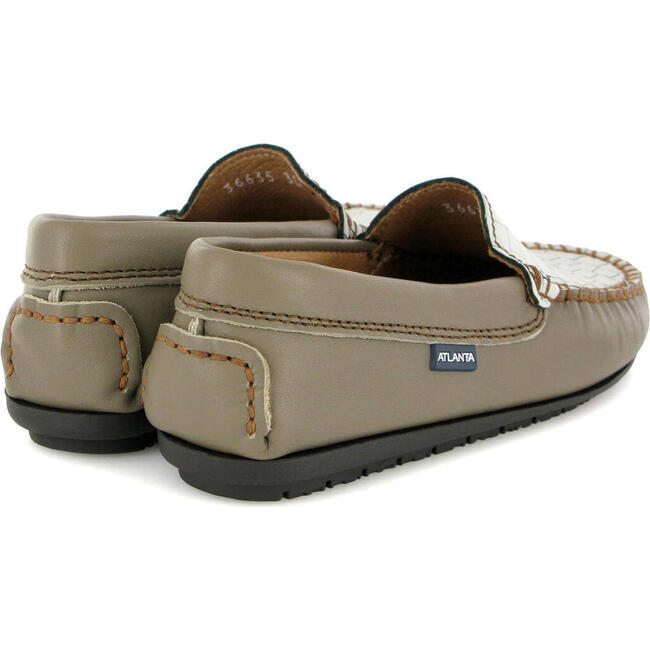 Plain Moccasins In Leather, Earth - Slip Ons - 4