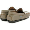Plain Moccasins In Leather, Earth - Slip Ons - 4