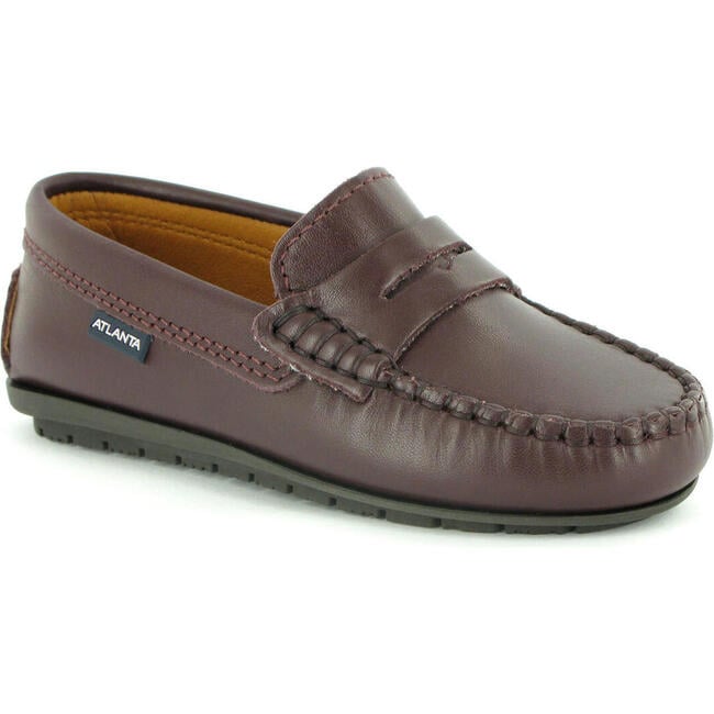 Penny Moccasins In Smooth Leather, Burgundy - Slip Ons - 6