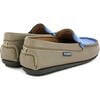 Plain Moccasins In Leather, Earth And Blue - Slip Ons - 4