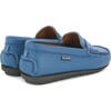 Penny Moccasins In Grainy Leather, Blue Jeans - Slip Ons - 4