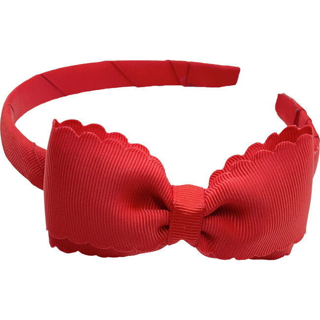 Scalloped Lottie Headband, Red