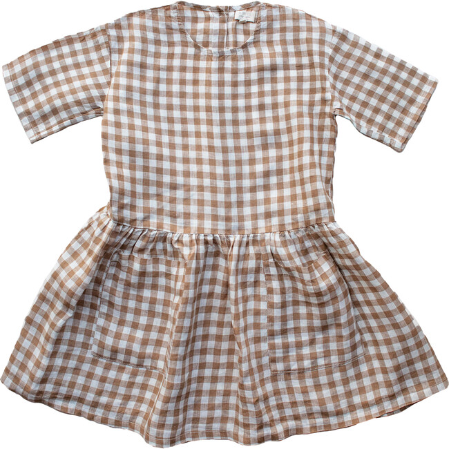 The Lily Dress, Bronze Gingham - Dresses - 1