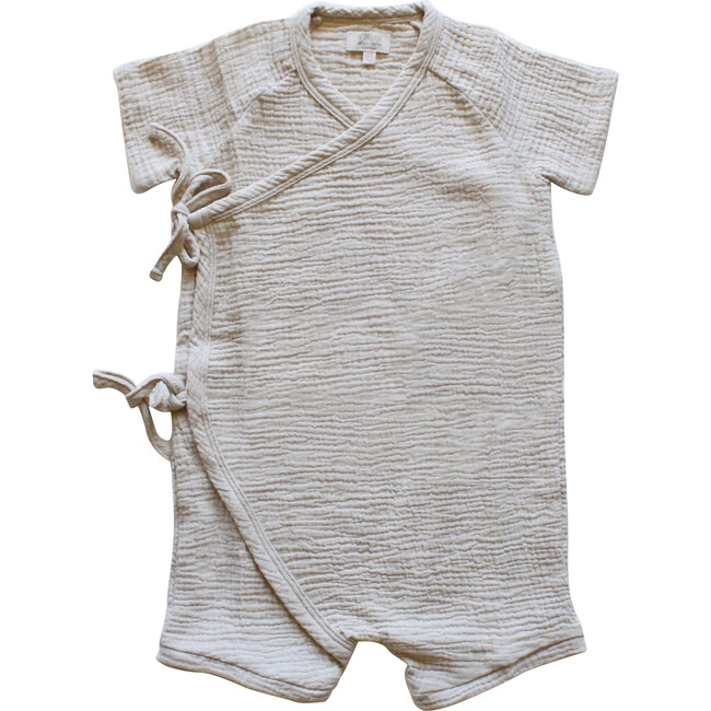 The Kimono Playsuit, Ecru - Rompers - 1