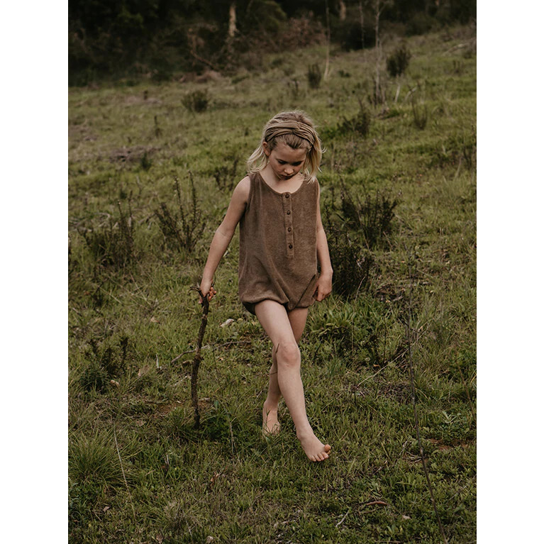 High quality NWT The Simple Folk Journey Romper Walnut 3-4Y