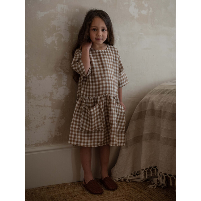 The Lily Dress, Bronze Gingham - Dresses - 2