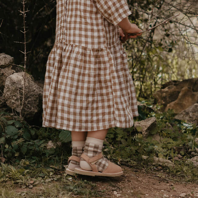 The Gingham Sock, Bronze Gingham - Socks - 4