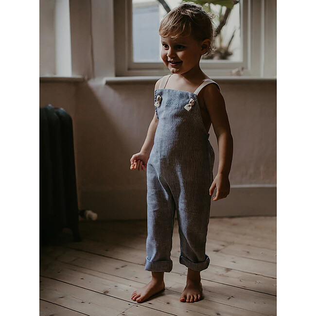 The Linen Overall, French Stripe - Overalls - 2