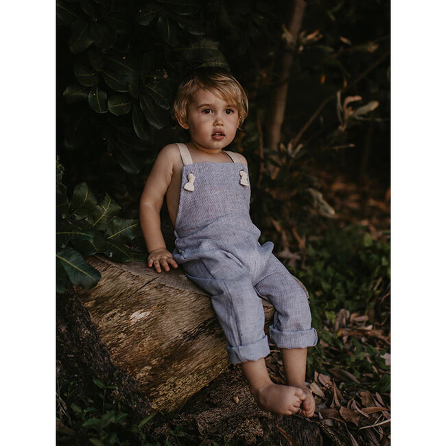 The Linen Overall, French Stripe - Overalls - 4