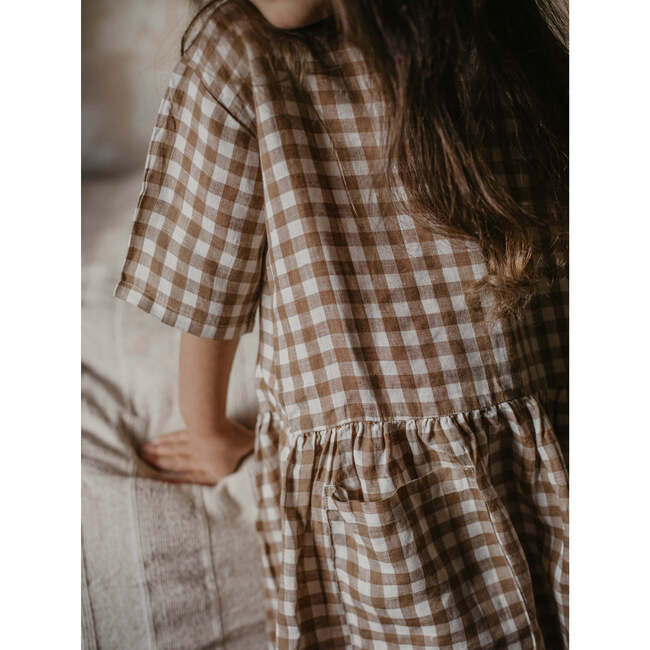 The Lily Dress, Bronze Gingham - Dresses - 9