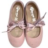 Linen Mary Jane Shoe With Bow, Pink - Dress Shoes - 1 - thumbnail
