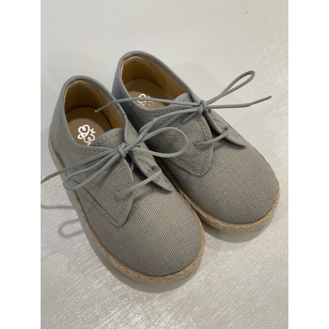 Linen Shoe With Laces, Grey - Dress Shoes - 2