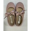 Linen Mary Jane Shoe With Bow, Pink - Dress Shoes - 4