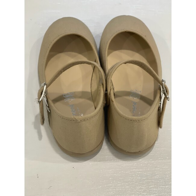 Linen Mary Jane Shoe, Beige - Dress Shoes - 4