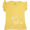 Queen Bee Frill Top, Yellow - T-Shirts - 1 - thumbnail