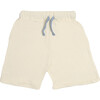 Honey Oatmeal Casual Shorts, Off-White - Shorts - 1 - thumbnail