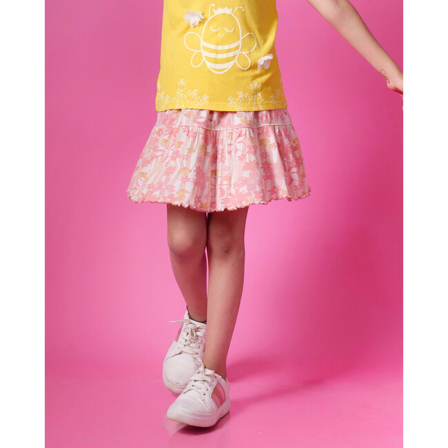 Blooming Nectar Floral Skirt, Pink - Skirts - 3