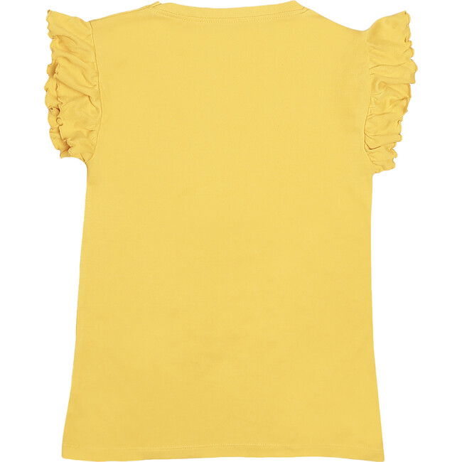 Queen Bee Frill Top, Yellow - T-Shirts - 3