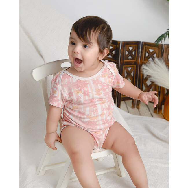 Blooming Nectar Floral Onesie, Pink - Onesies - 4
