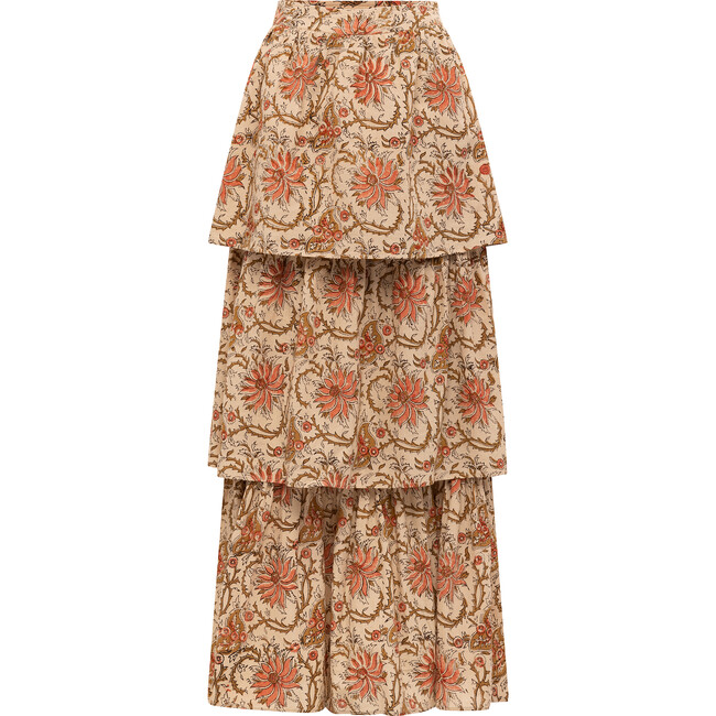 Women's Amelia Skirt, Coral Floral