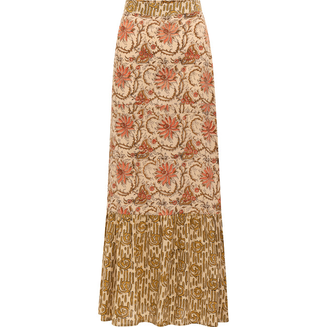 Women's Johanna Skirt, Coral Floral - Skirts - 1