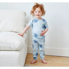 Baby Sun Burst Slub Rib S/S Tee and Legging Loungewear Set, Sun Burst Blue - Loungewear - 2