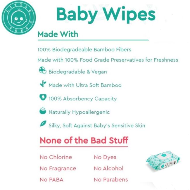 Bamboo Baby Wipes, Green Dot (Single Pack of 75) - Wipes - 3