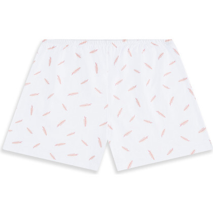 Feather Print Adult Short Pajama, Pink - Pajamas - 5