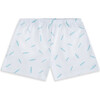 Child Feather Print Short Pajama Set , Aqua - Pajamas - 5