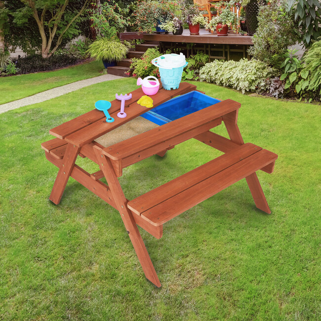 Outdoor Oasis Table & Chairs Set, Warm Cherry - Play Tables - 3