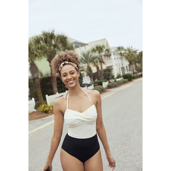 Women's Liz One-piece Swimsuit, Black/Ivory - One Pieces - 3