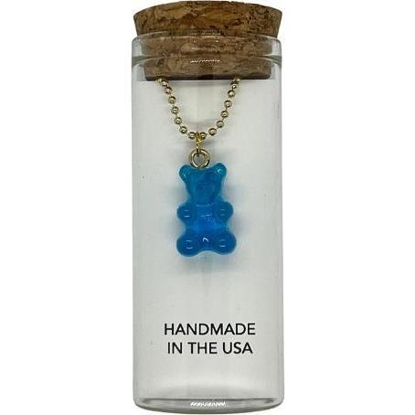 Gummy Bear Charm Necklace, Blue