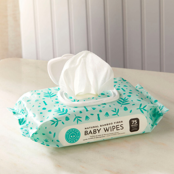Bamboo Baby Wipes, Green Dot (Single Pack of 75)