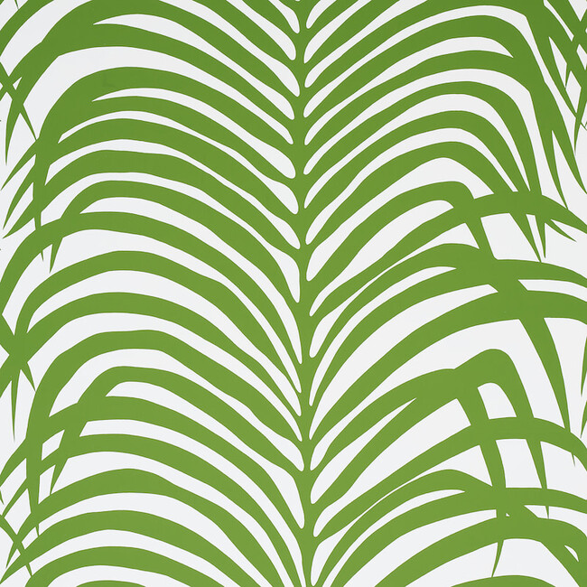 Zebra Palm Wallpaper, Jungle Green