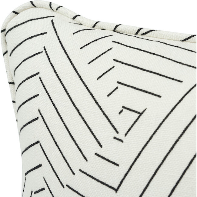 Schumacher x Miles Redd Deconstructed Stripe Pillow, Black & White - Decorative Pillows - 2