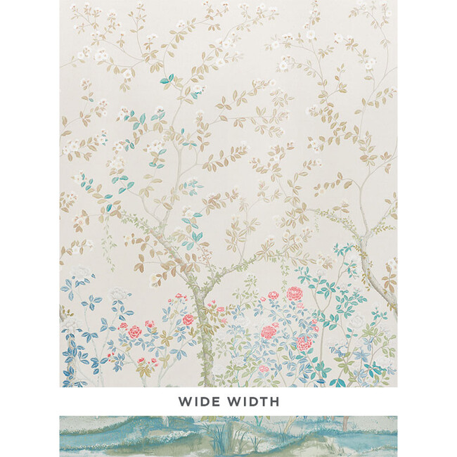 Schumacher x Miles Redd Madame De Pompadour Wallpaper, Alabaster - Wallpaper - 1