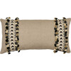 Maracana Pom Lumbar Pillow, Flax - Decorative Pillows - 1 - thumbnail