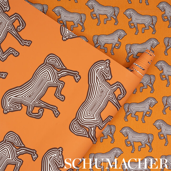 Faubourg Wallpaper, Orange