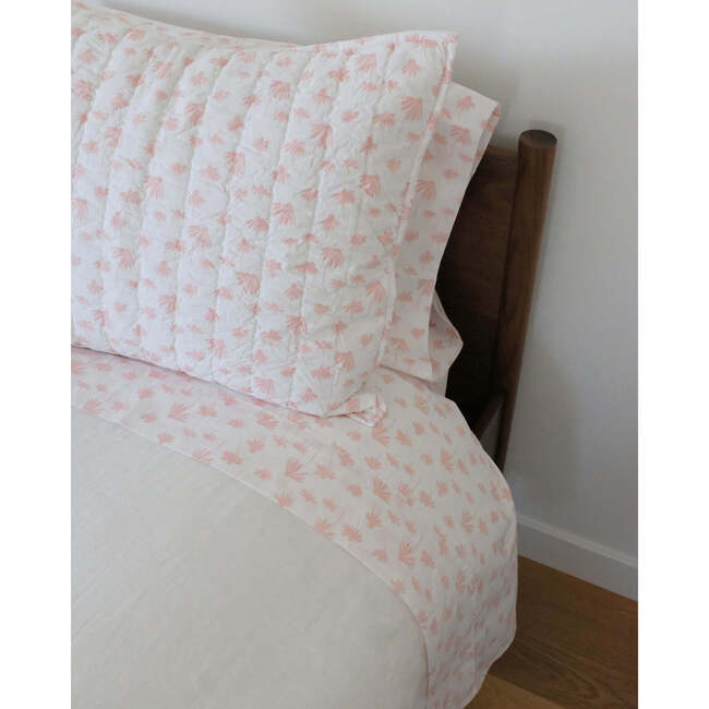 Echinacea Quilted Pillow Sham, Mauve