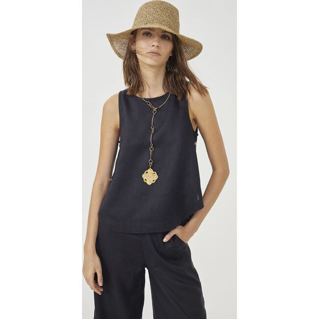 Women's Halo Top Black - Blouses - 4