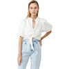 Women's Bubble Crop Top White - Shirts - 1 - thumbnail